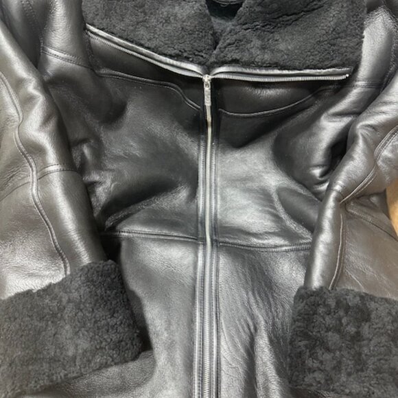 Authentic Toteme Women's Fur Zip-up Leather Jacket coat (MFSP $2500) XS/S - Picture 7 of 8